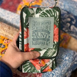 NWT Floral Tropical Print Aunt Pouch